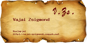 Vajai Zsigmond névjegykártya